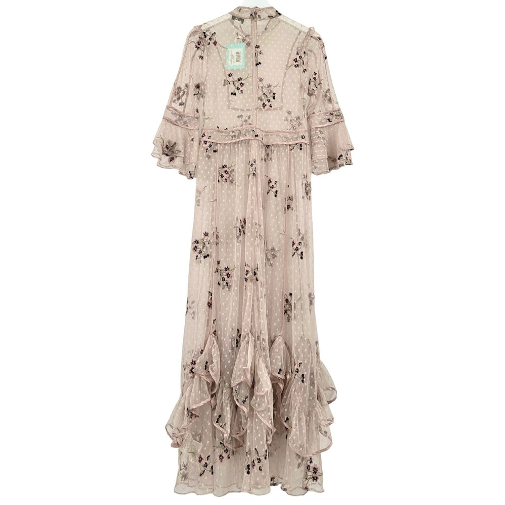 NWT We Are Kindred Maryjane Lilac Pink Sheer Floral Embroidered Maxi Dress sz 6 - Picture 11 of 15